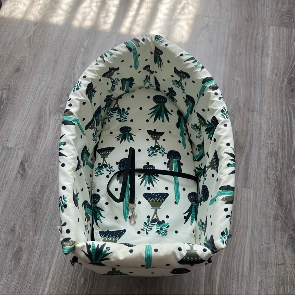 Stylish Plant Print Dog Carrier
